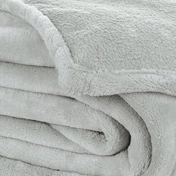 BedTex deka z mikroplyše CORAL FLEECE jednobarevná UNI ŠEDÁ, 150x200cm