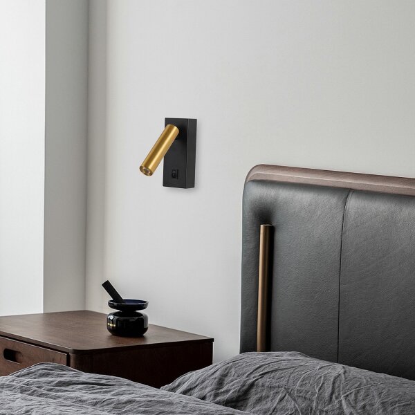 Brilagi - LED Nástěnné bodové svítidlo MAYA LED/3W/230V 4000K černá/zlatá
