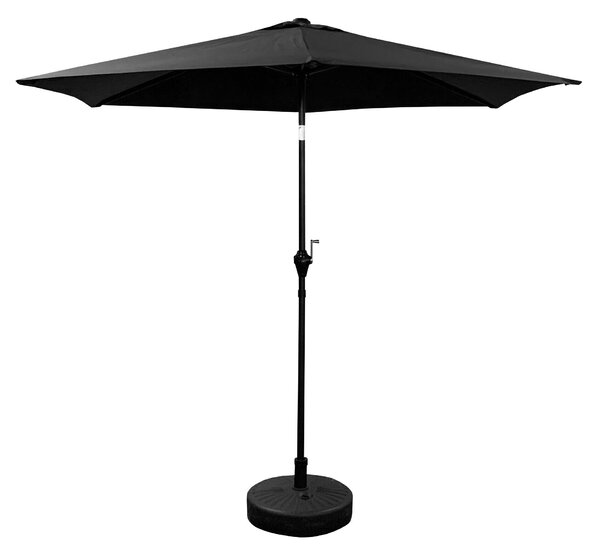 Aga Naklápěcí zahradní slunečník 250 cm Černý