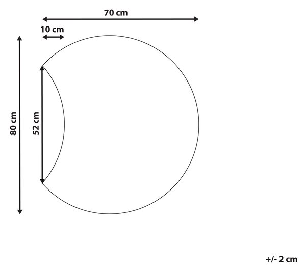 Zrcadlo CAMBRAI 80 cm 70 cm Modrá