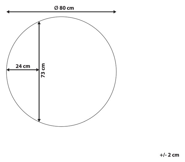 Zrcadlo CHARRON 80 cm 80 cm Modrá