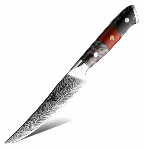 Steakový nůž z damaškové oceli SaKuRo Sakai 12,7 cm