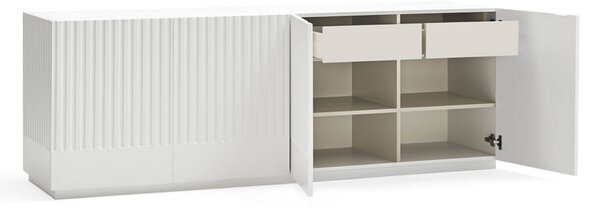 Bílá komoda Teulat Doric, šířka 200 cm