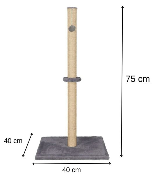 Škrabadlo pro kočky - Věž s míčkem 75 cm SPRINGOS PA1030