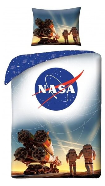 Bavlněné ložní povlečení NASA - motiv kosmická raketa v kosmodromu Bajkonur - 100% bavlna - 70 x 90 cm + 140 x 200 cm