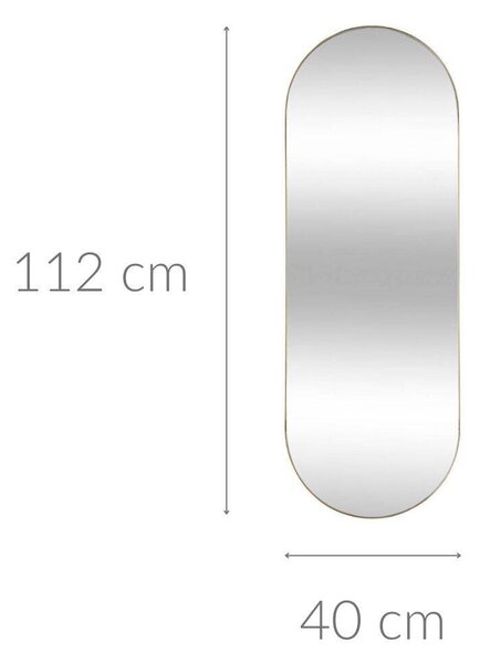 Vysoké zrcadlo od stropu ke podlaze SELENA 40 x 112 cm, zlatá