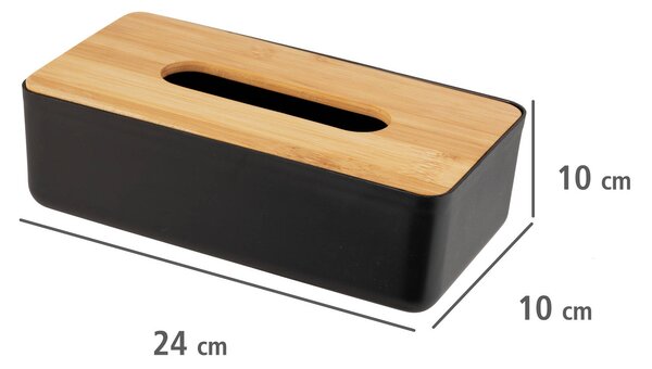 Box na papírové kapesniky ROTELLO, černý, WENKO