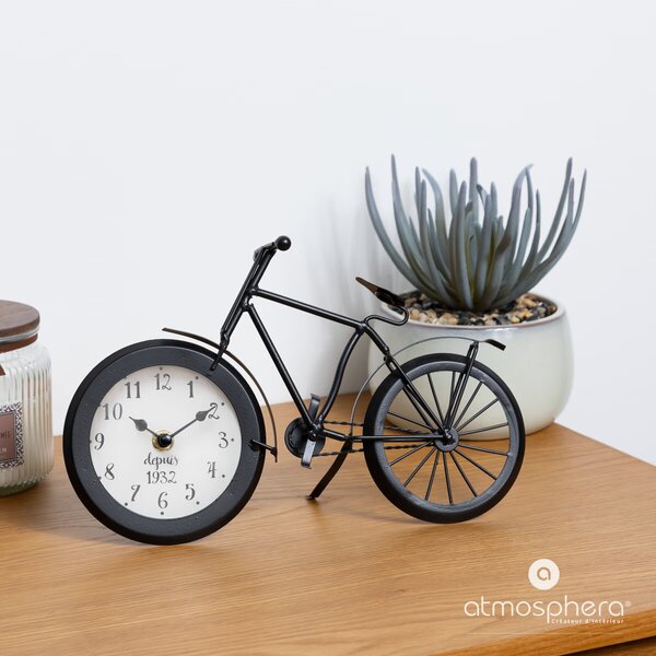 Stolní hodiny BIKE, 29 x 7 x 18 cm, kov