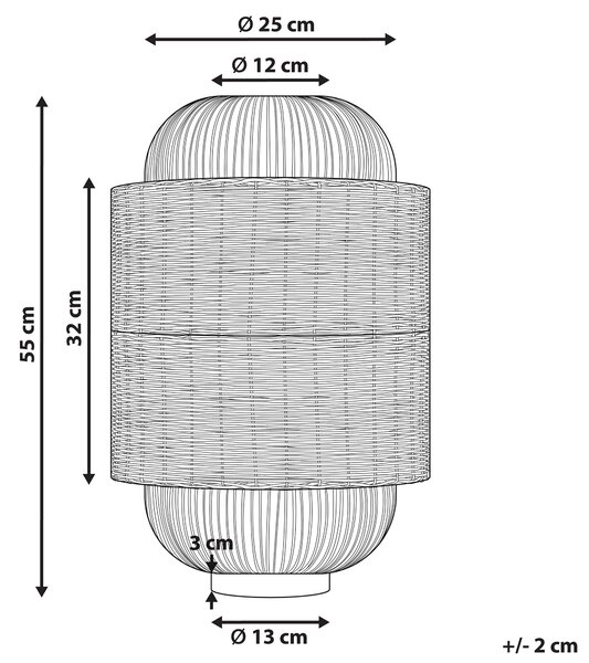 Stolní lampa TANGANYIKA Ratan Přírodní