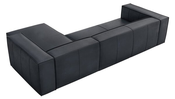 Tmavě modrá kožená rohová pohovka (pravý roh) Madame – Windsor & Co Sofas