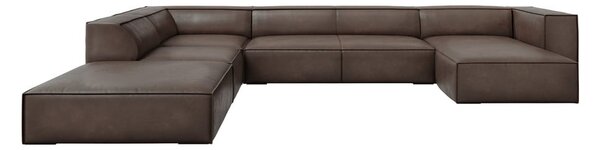 Hnědá kožená rohová pohovka (levý roh) Madame – Windsor & Co Sofas
