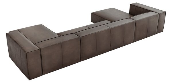 Hnědá kožená rohová pohovka (do "U") Madame – Windsor & Co Sofas