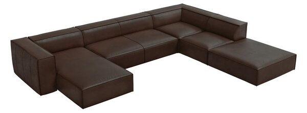 Tmavě hnědá kožená rohová pohovka (pravý roh) Madame – Windsor & Co Sofas