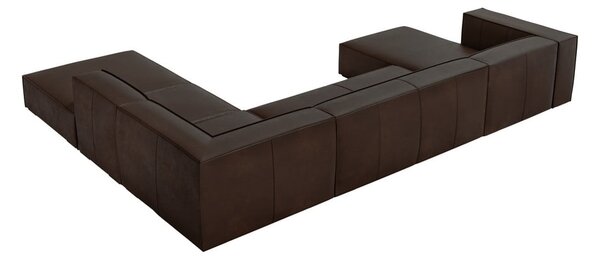 Tmavě hnědá kožená rohová pohovka (pravý roh) Madame – Windsor & Co Sofas