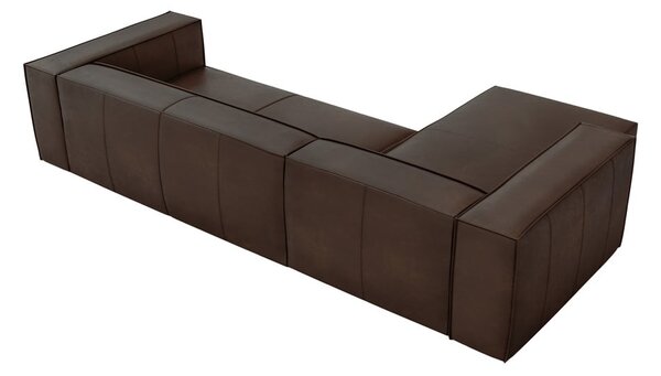 Tmavě hnědá kožená rohová pohovka (levý roh) Madame – Windsor & Co Sofas