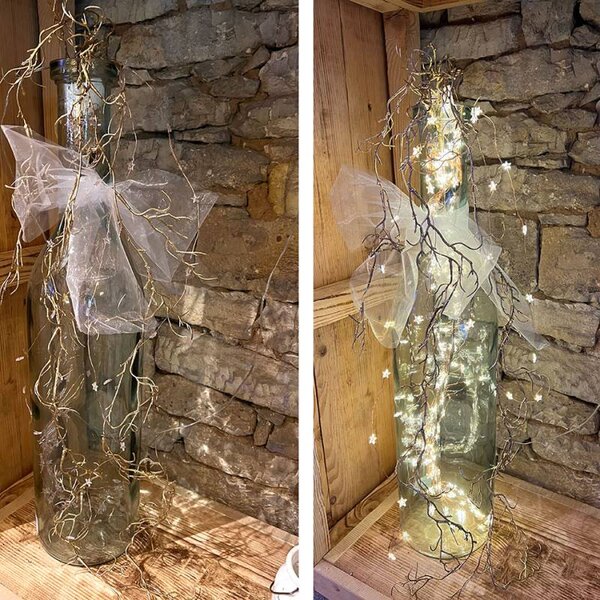 DECOLED Vánoční přízdoba 155 cm, zlatá, PVC, IP44 venkovní