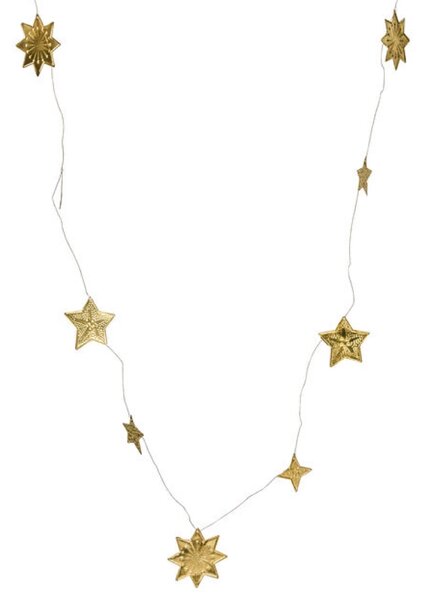 House Doctor Mosazná girlanda Stars - Shaped Antique Brass HD420
