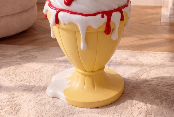 Odkládací stolek ICE CREAM 65 CM červený/bílý Nábytek | Doplňkový nábytek | Odkládací stolky