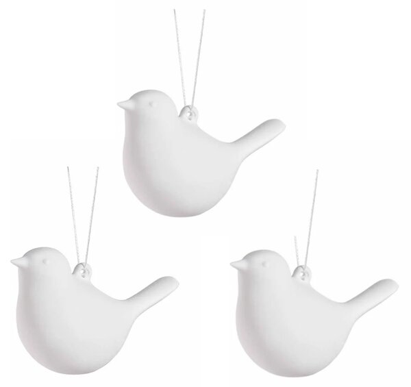 Garden Trading Sada porcelánových ozdob Airdrie Birds - 3 ks GAT170
