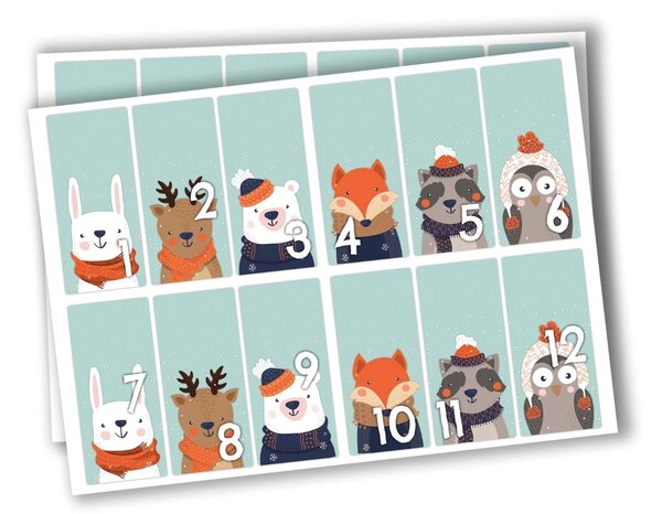 Papierdrachen Adventní samolepky Forest Animals PPD108