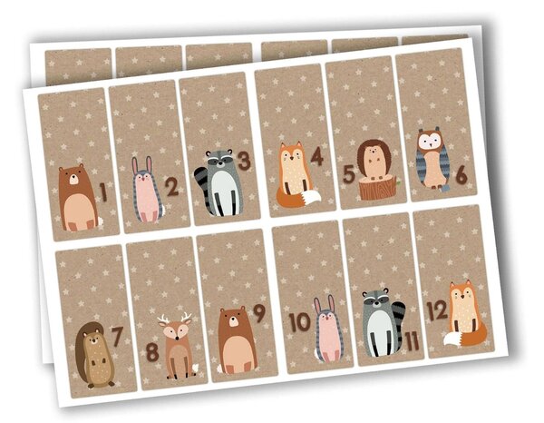 Papierdrachen Adventní samolepky Forest Friends PPD112
