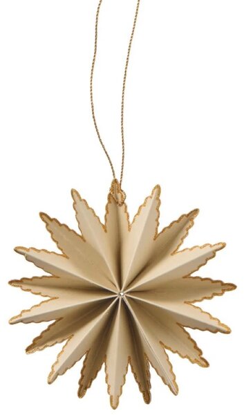 Ib Laursen Papírová ozdoba Golden Snowflake - Beige IBL412