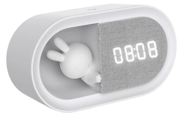 LED Stmívatelná noční lampička s budíkem BUNNY LED/1,2W/5V 3000K