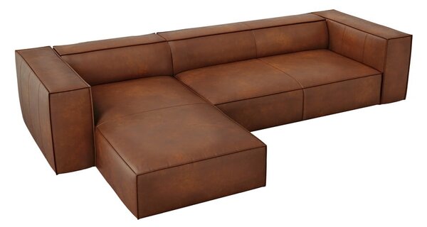 Koňakově hnědá kožená rohová pohovka (levý roh) Madame – Windsor & Co Sofas
