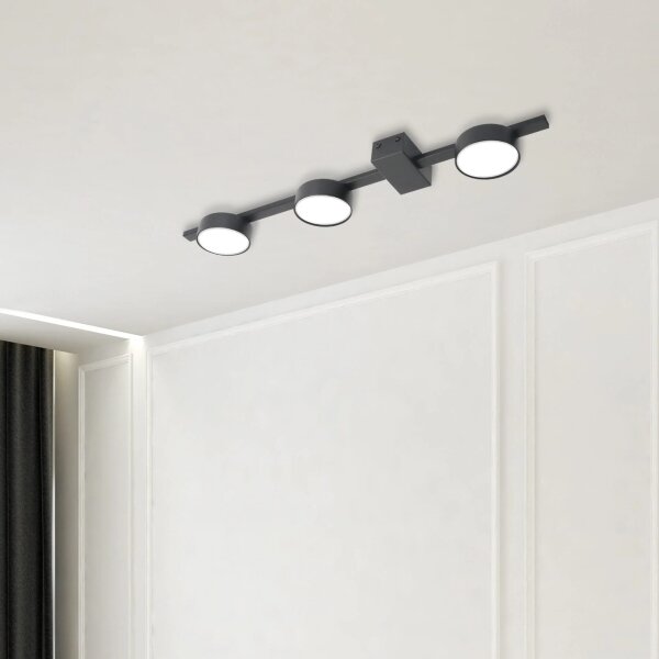 LED Stropní svítidlo JOY 3xGX53/6W/230V černá