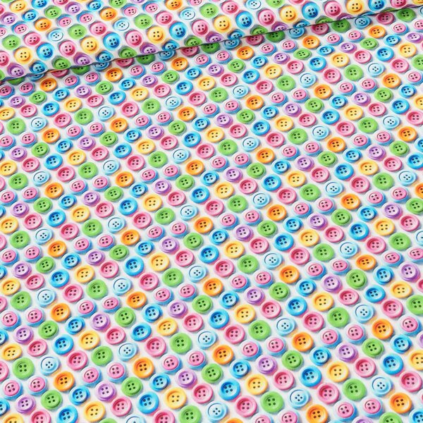 Bavlněné plátno B4240, knoflíky, vícebarevné, š.155cm (látka v metráži)