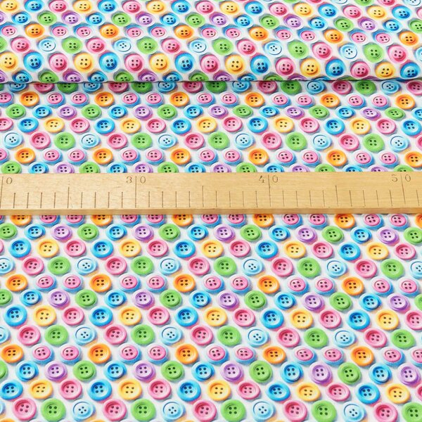 Bavlněné plátno B4240, knoflíky, vícebarevné, š.155cm (látka v metráži)