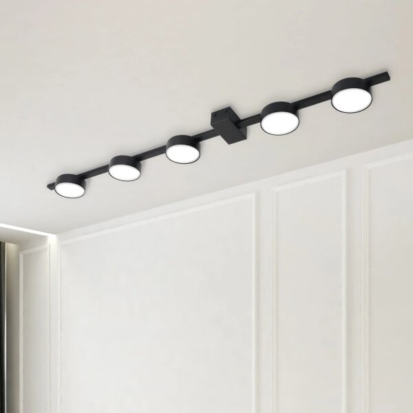 LED Stropní svítidlo JOY 5xGX53/6W/230V černá