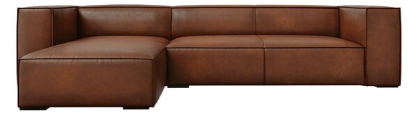 Koňakově hnědá kožená rohová pohovka (levý roh) Madame – Windsor & Co Sofas