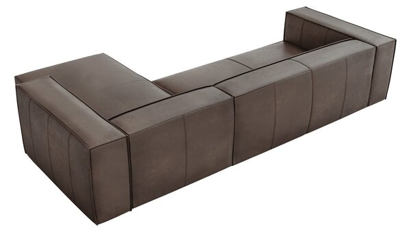 Hnědá kožená rohová pohovka (pravý roh) Madame – Windsor & Co Sofas