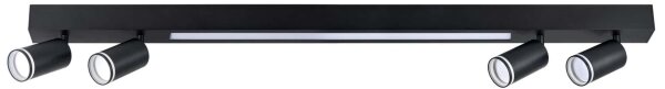 LED Stropní svítidlo PARIS LED/24W/230V + 4xGU10/10W černá