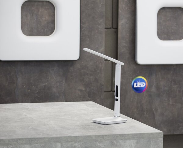 LED stolní lampička Immax KINGFISHER bílá