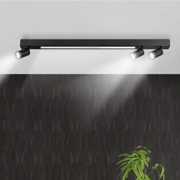 LED Stropní svítidlo PARIS LED/24W/230V + 3xGU10/10W černá