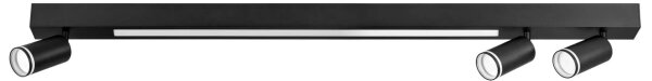 LED Stropní svítidlo PARIS LED/24W/230V + 3xGU10/10W černá