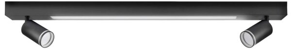 LED Stropní svítidlo PARIS LED/24W/230V + 2xGU10/10W černá