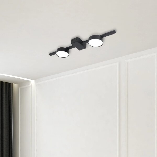 LED Stropní svítidlo JOY 2xGX53/6W/230V černá