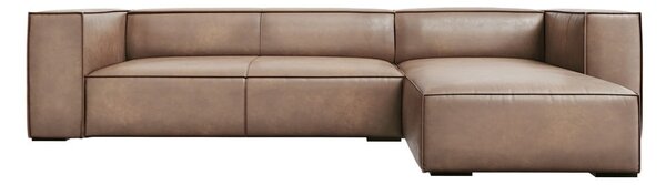 Světle hnědá kožená rohová pohovka (pravý roh) Madame – Windsor & Co Sofas