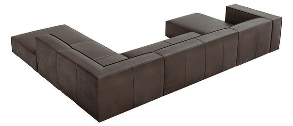 Hnědá kožená rohová pohovka (pravý roh) Madame – Windsor & Co Sofas