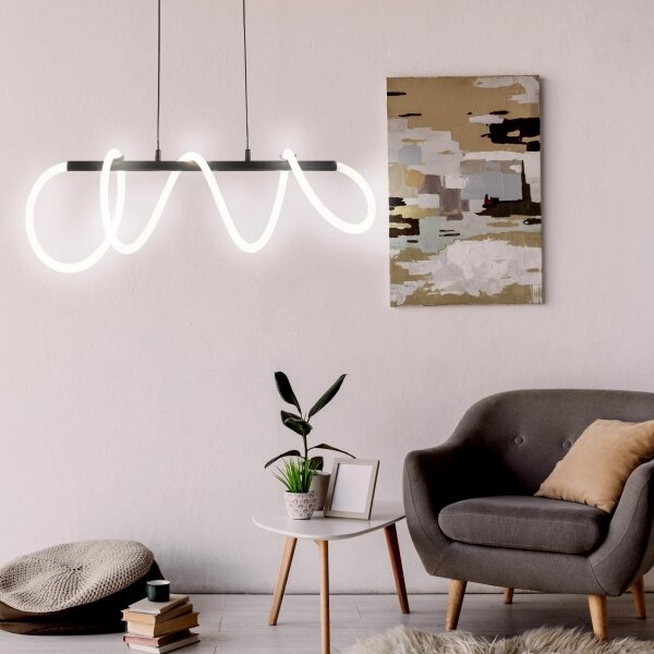 LED Lustr na lanku EMMA LED/38W/230V černá