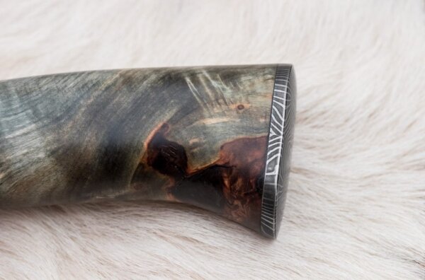 Lovecký damaškový nůž 14 cm kaštan