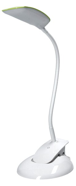 Solight LED stmívatelná lampička 2v1, podstavec i klip, 5W 4000K, 3 barevné kryty WO42