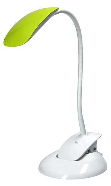 Solight LED stmívatelná lampička 2v1, podstavec i klip, 5W 4000K, 3 barevné kryty WO42