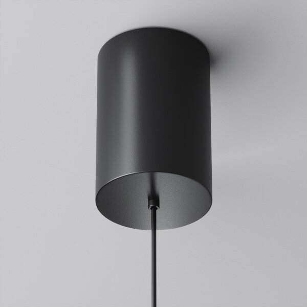 Maytoni P076PL-L12W3K-B - LED Lustr na lanku PLATO LED/12W/230V 3000K černá