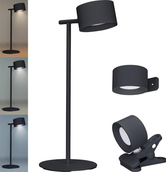 Solight WO68-B-LED Stm. nabíjecí lampa 3v1 LED/4W/2000 mAh 3000/4000/6500K černá