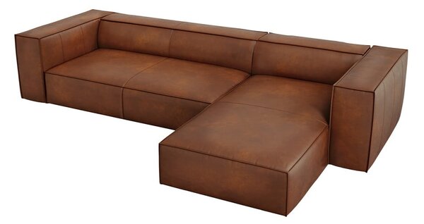 Koňakově hnědá kožená rohová pohovka (pravý roh) Madame – Windsor & Co Sofas
