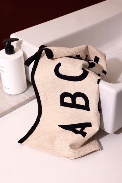 Bavlněná utěrka Design Letters - Premium Black DL213